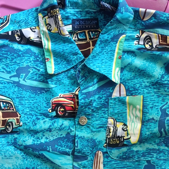 Hawaiian shirt with surfer pattern - Picture 2 of 3